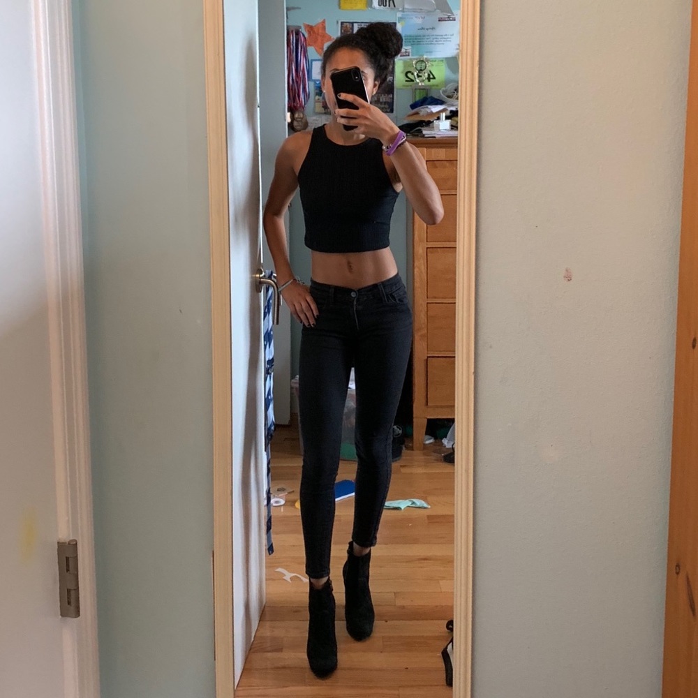 high neck crop top